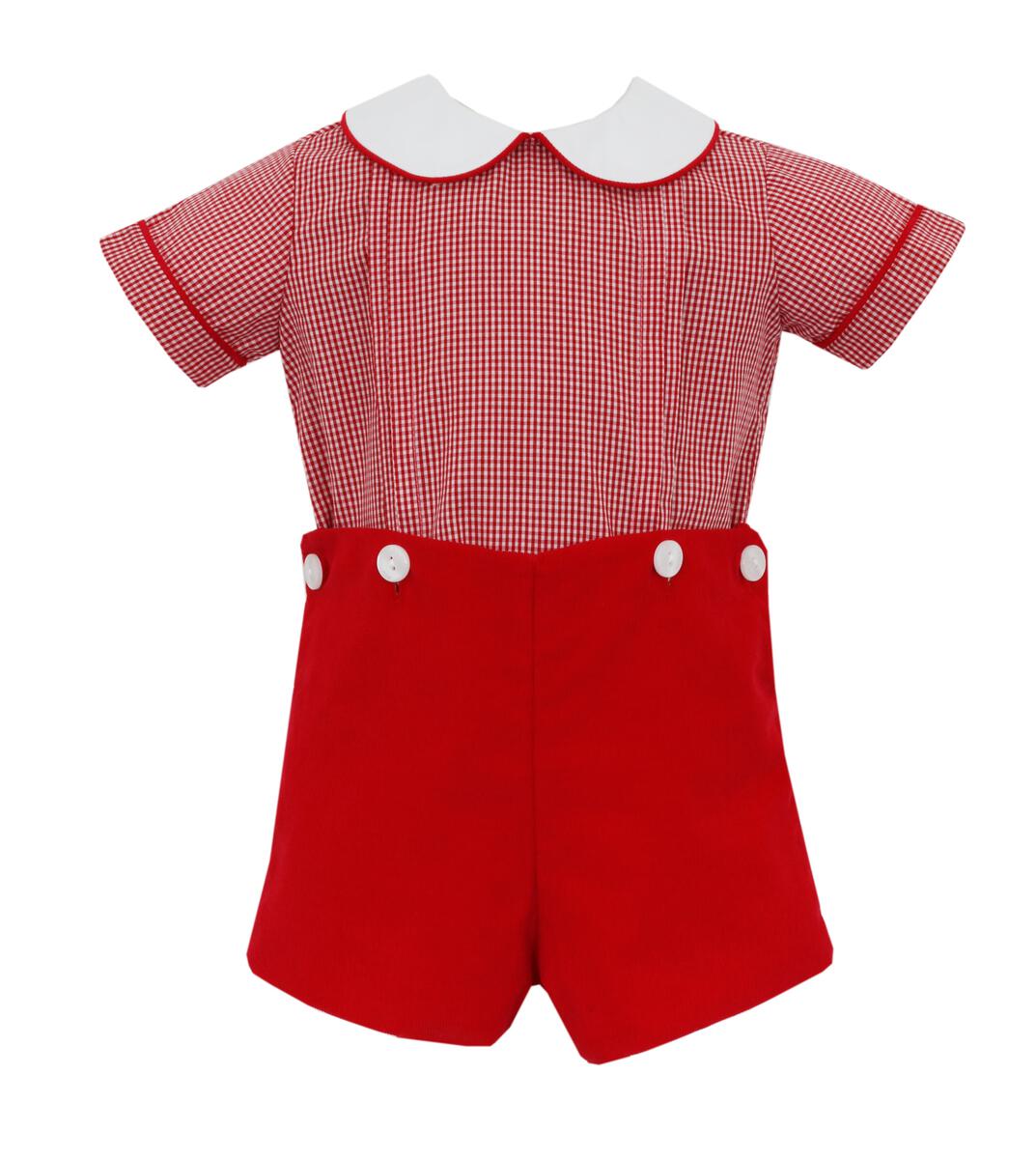 Noel Red Gingham Short Set