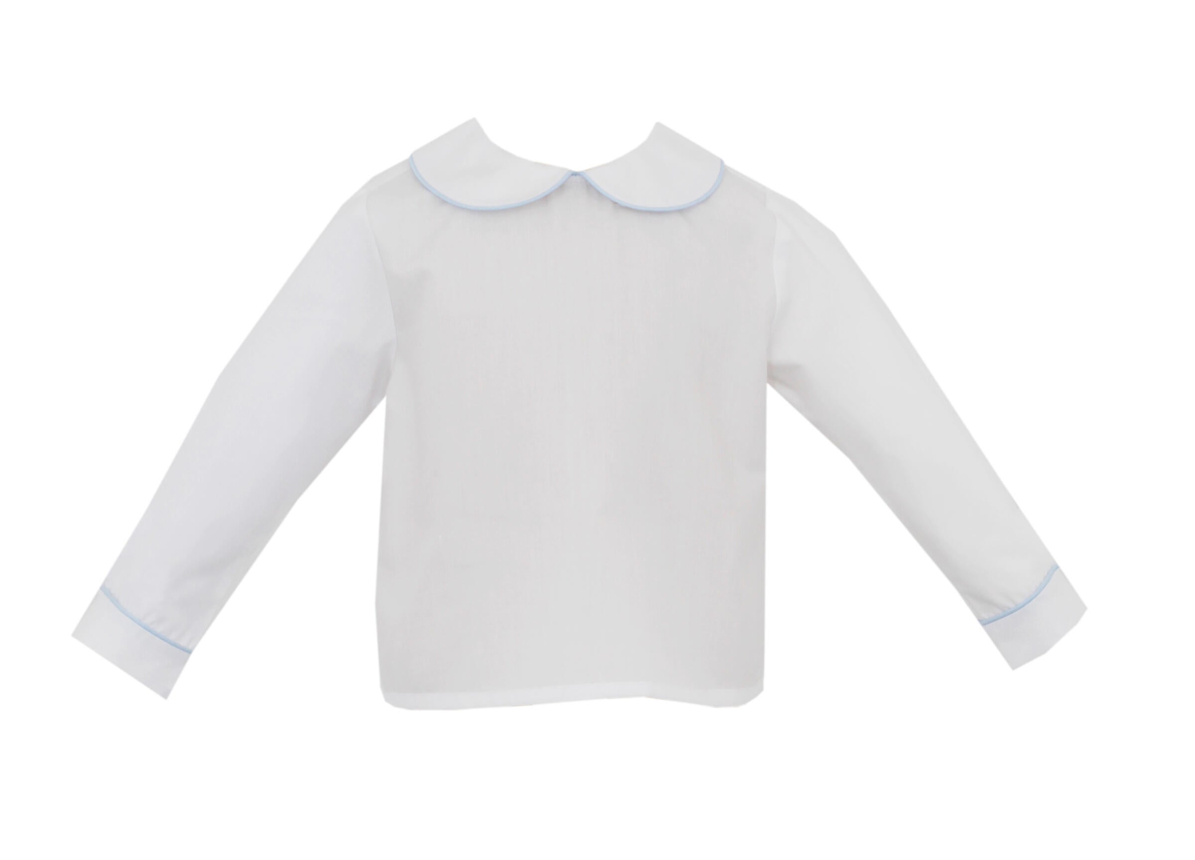 Light Blue Piping-Long Sleeve Shirt