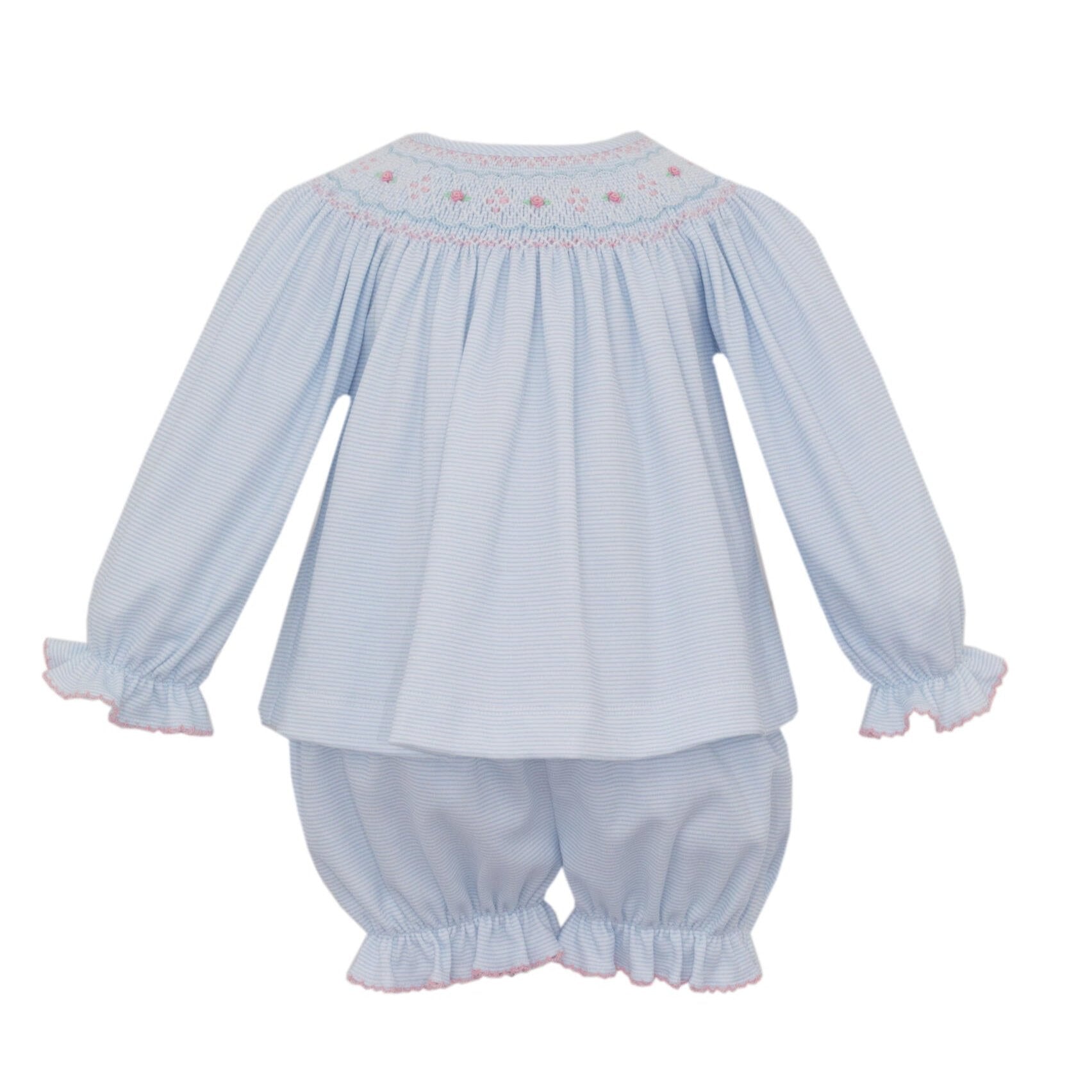 Light Blue Pinstripe Cindy Bishop Bloomer Set