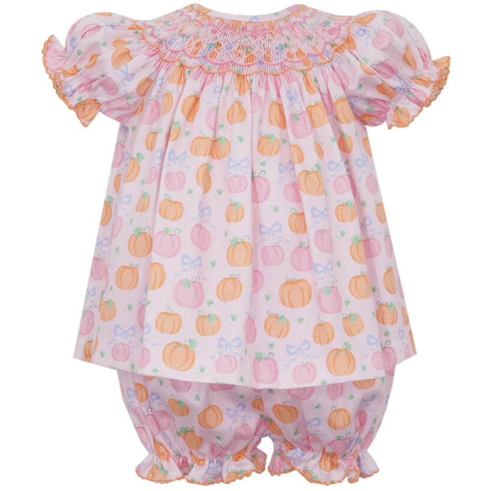 Pink & Orange Pumpkin Bishop Bloomer Set