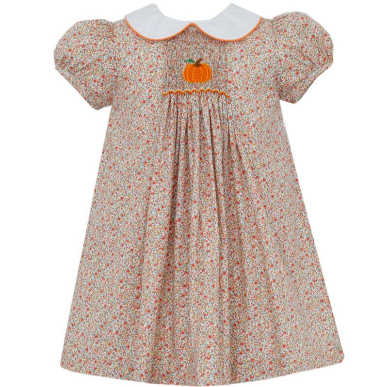 Orange Liberty Floral Pumpkin Float Dress