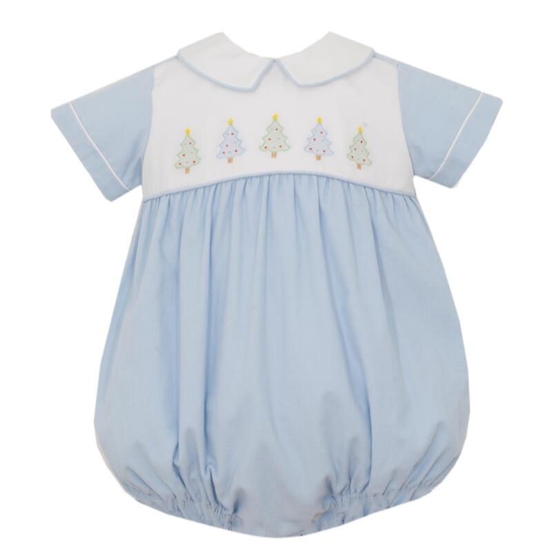 Light Blue Corduroy Christmas Tree Bubble