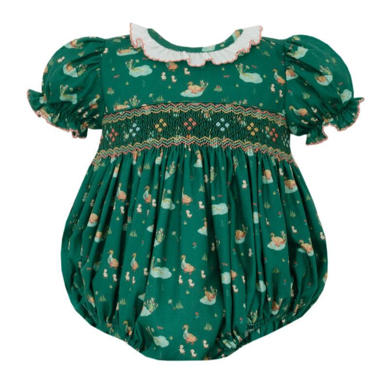 Green Baby Mallard Girls Short Bubble