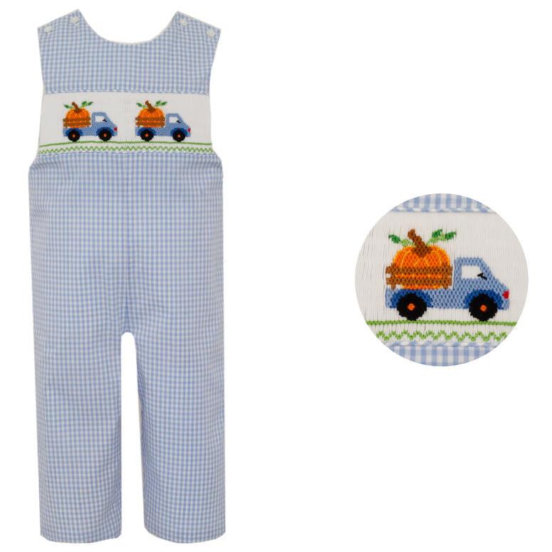 Light Blue Gingham Pumpkin Truck John John