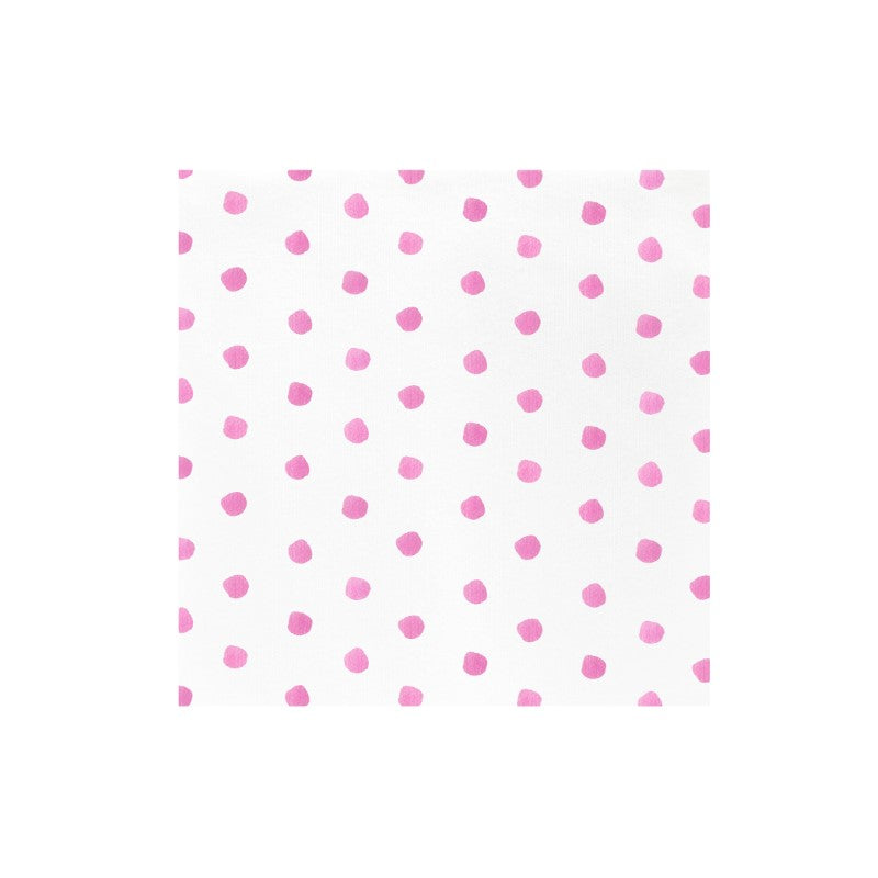 Papersoft Napkins Dot Pink Dinner Napkins - Pack of 20