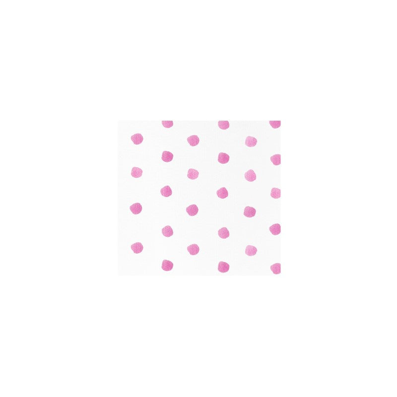 Papersoft Napkins Dot Pink Cocktail Napkins - Pack of 20