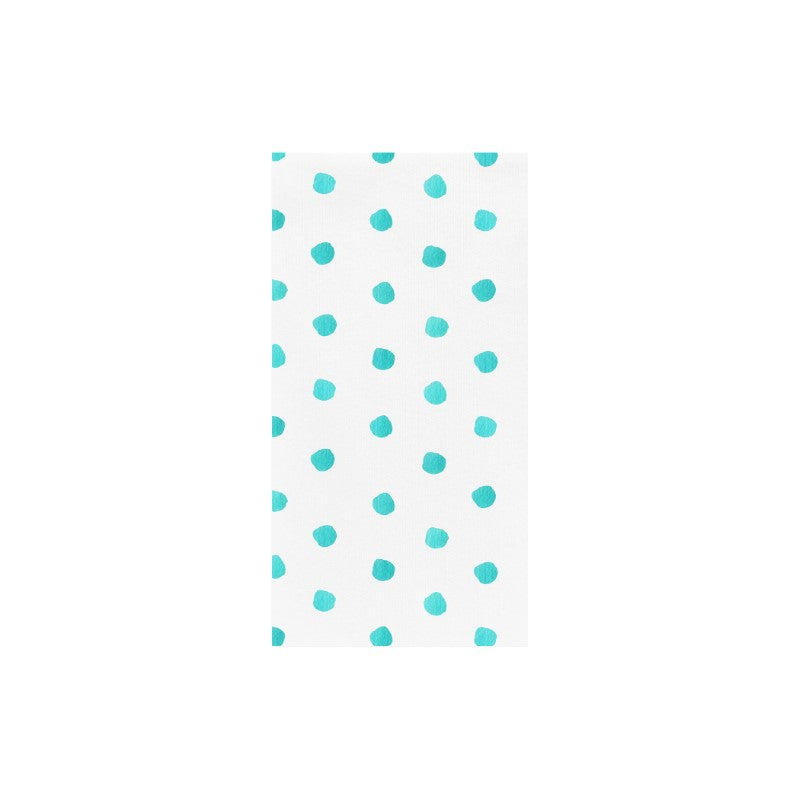 Papersoft Napkins Dot Aqua Guest Towels - Pack of 20