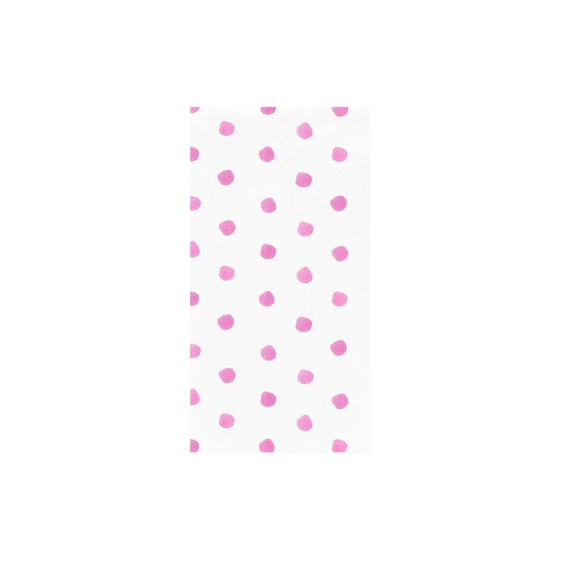 Papersoft Napkins Dot Pink Guest Towels - Pack of 20