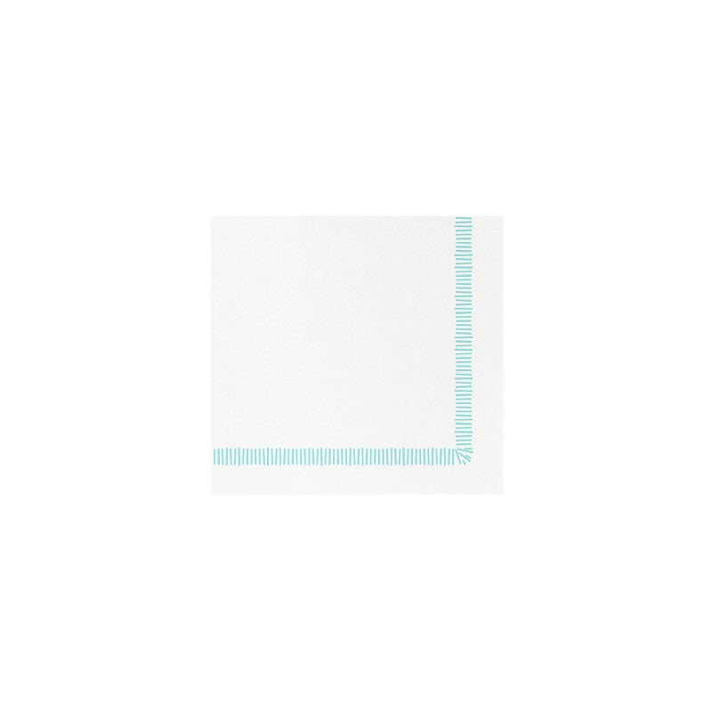 Papersoft Napkins Fringe Aqua Cocktail Napkins - Pack of 20