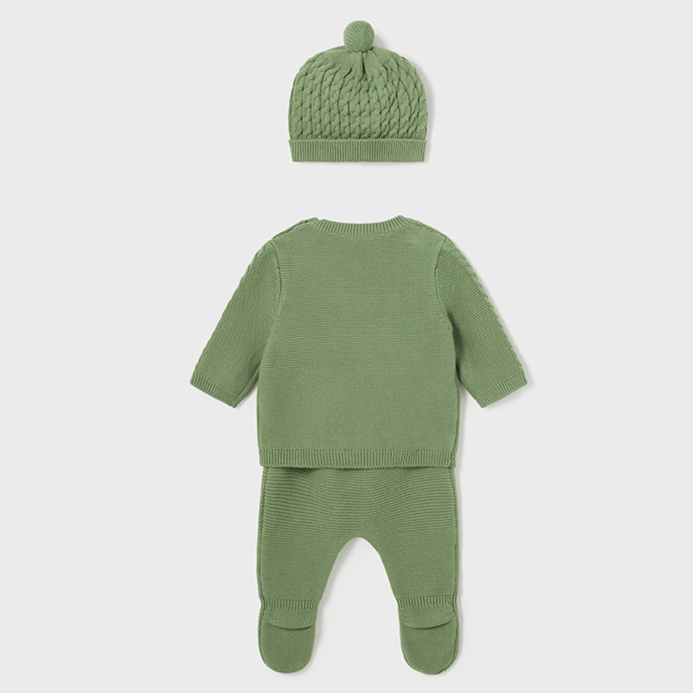 Newborn Clover Green 3-Piece Knit Set