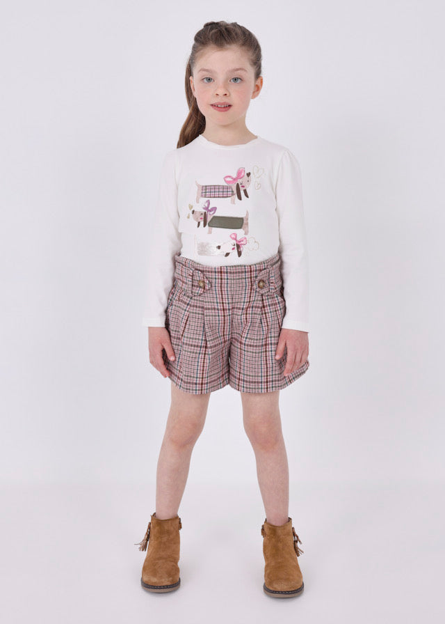 Girls Orchid Plaid Shorts