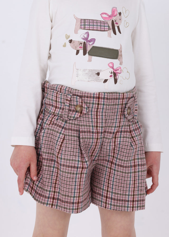 Girls Orchid Plaid Shorts