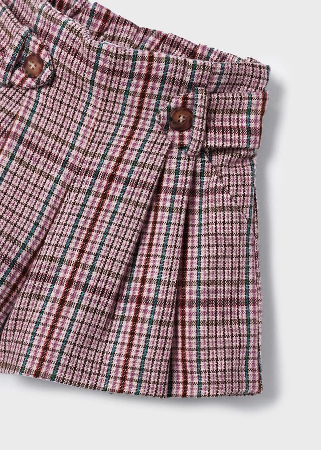 Girls Orchid Plaid Shorts