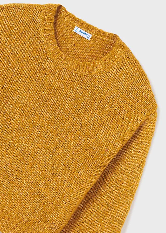 Mustard Sequined Knit Sweater