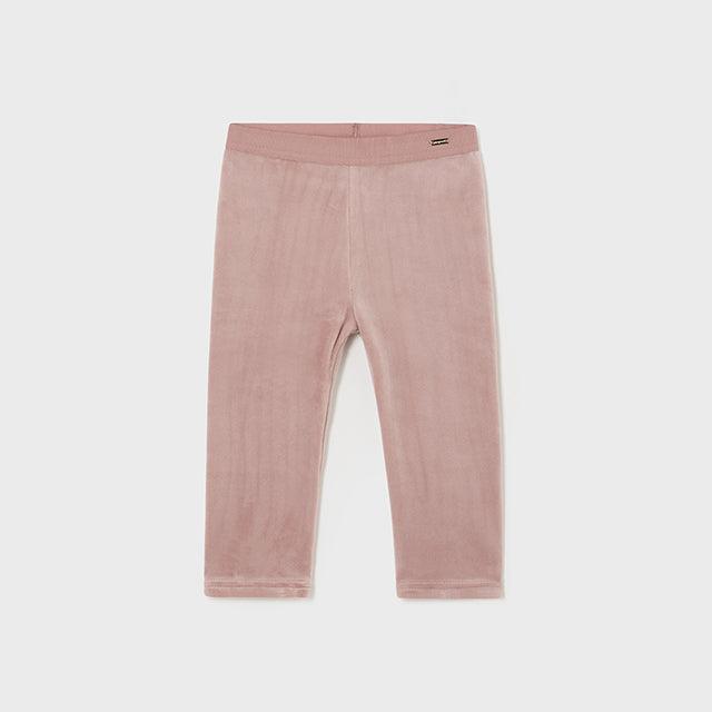 Blush Pink Basic Velvet Leggings