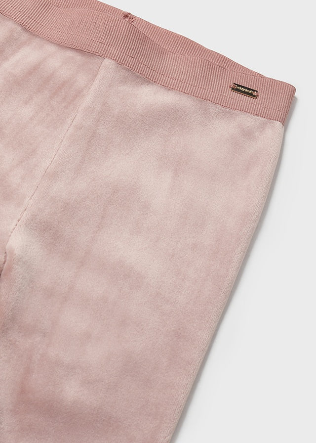 Blush Pink Basic Velvet Leggings