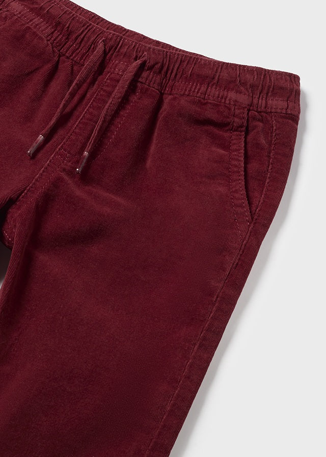 Cherry Corduroy Joggers