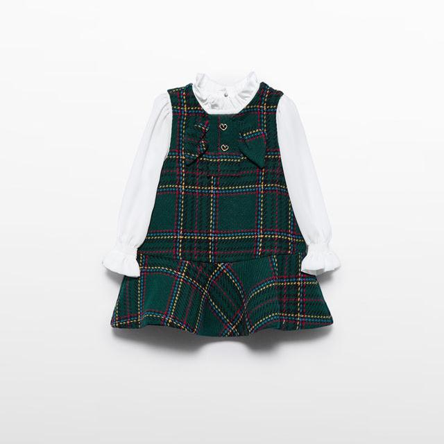 Bottle Green Plaid Dress