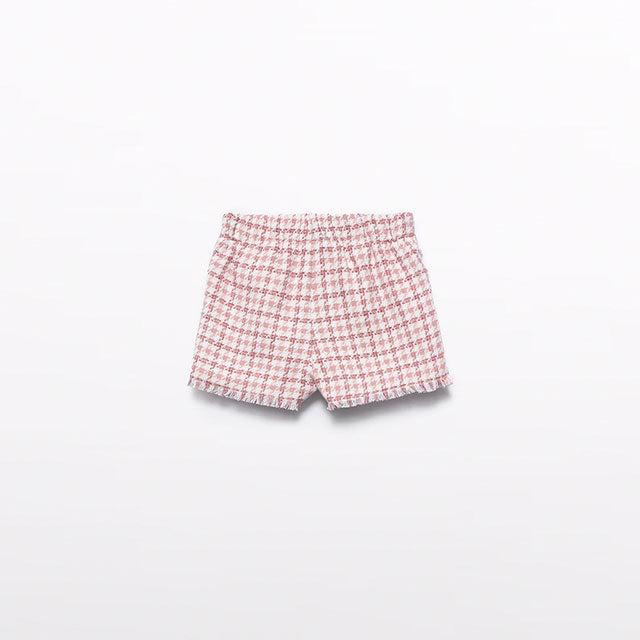 Rose Houndstooth Shorts