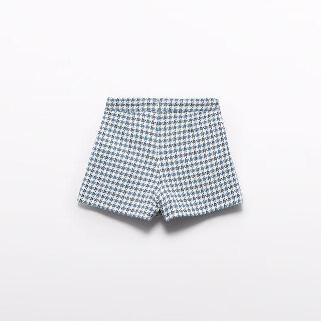 Cerulean Houndstooth Skort