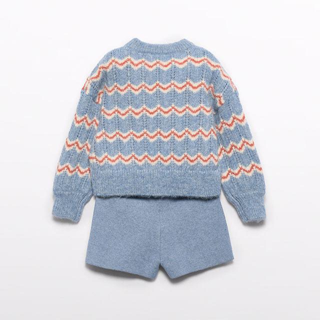 Cerulean Knit Shorts Set