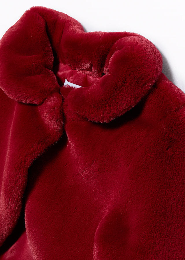 Red Faux Fur Coat