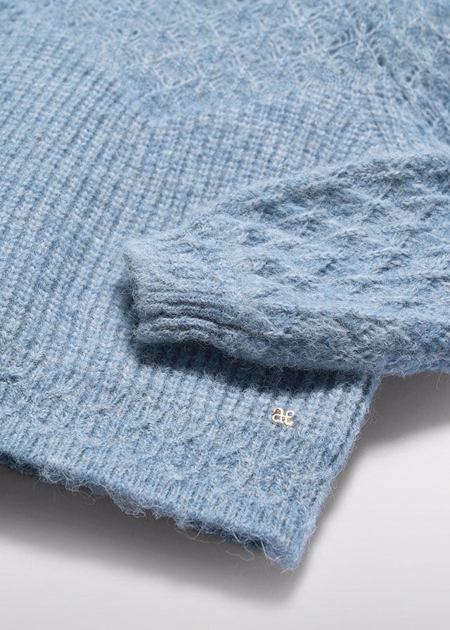 Cerulean Openwork Sweater