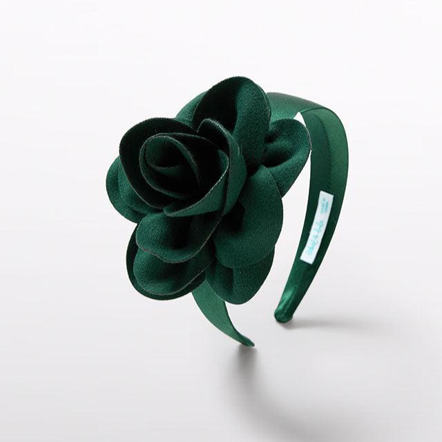 Bottle Green Flower Headband