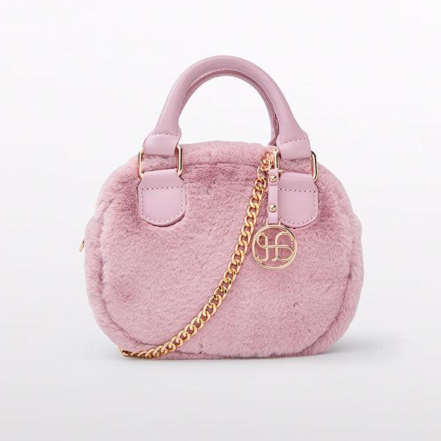 Rose Faux Fur Shearling Hand Bag