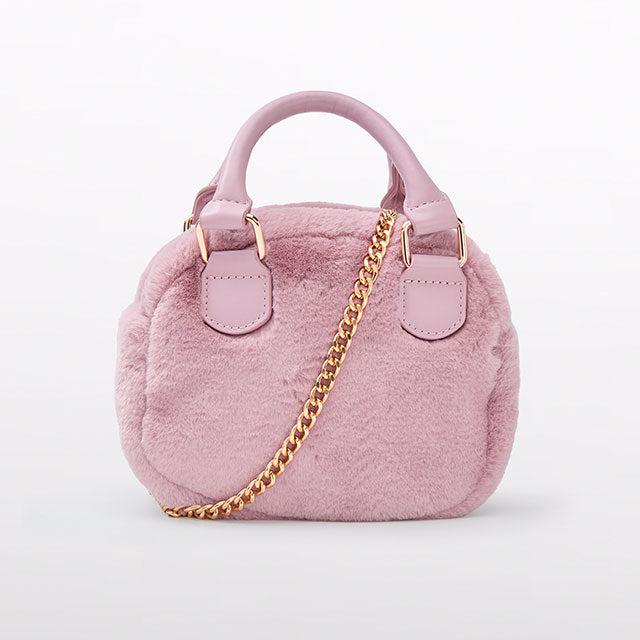 Rose Faux Fur Shearling Hand Bag