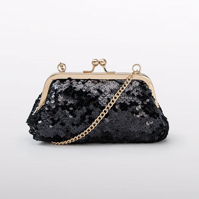 Black Sequins Hand Bag