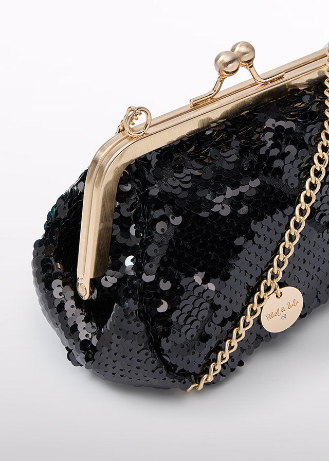 Black Sequins Hand Bag