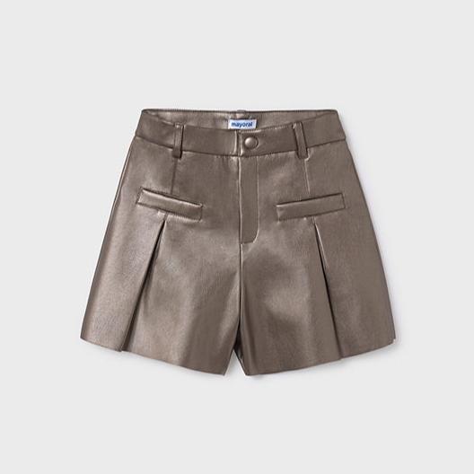 Copper Leather Shorts