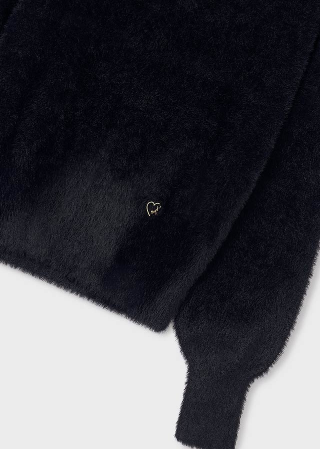 Black Faux Fur Sweater