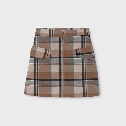 Cinnamon Plaid Skirt