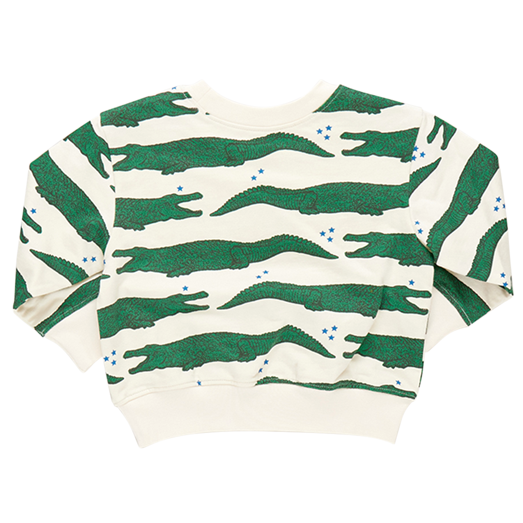 Kids Organic Sweatshirt - Crocodile Stars