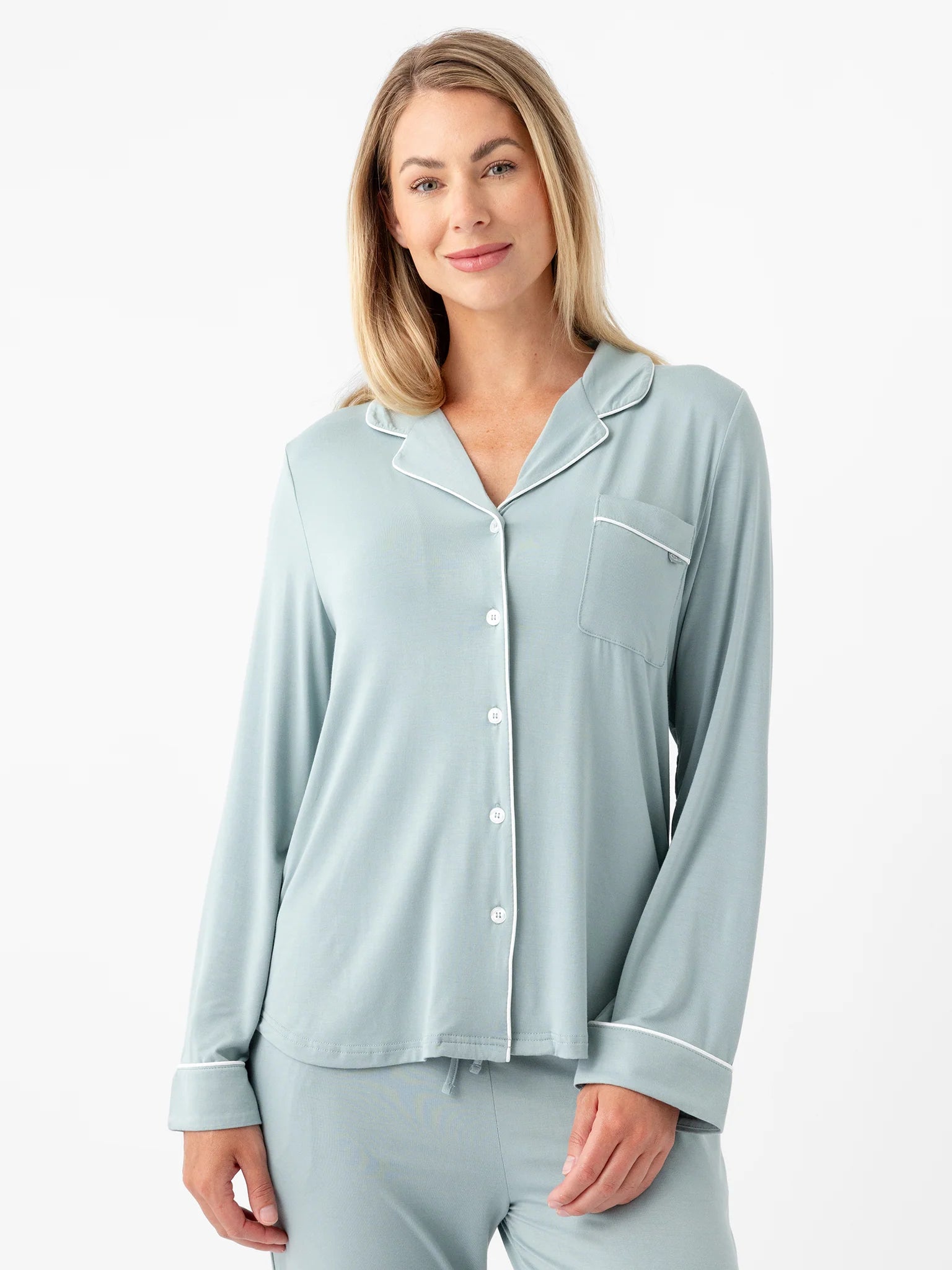 Women's Long Sleeve Stretch-Knit Bamboo Pajama Set