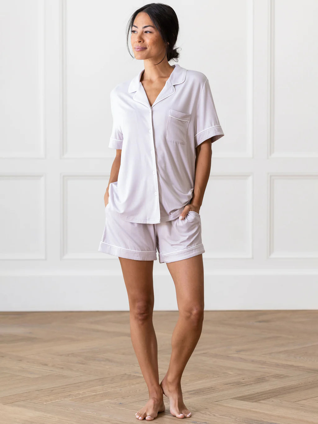 Short Sleeve Stretch-Knit Bamboo Pajama Set