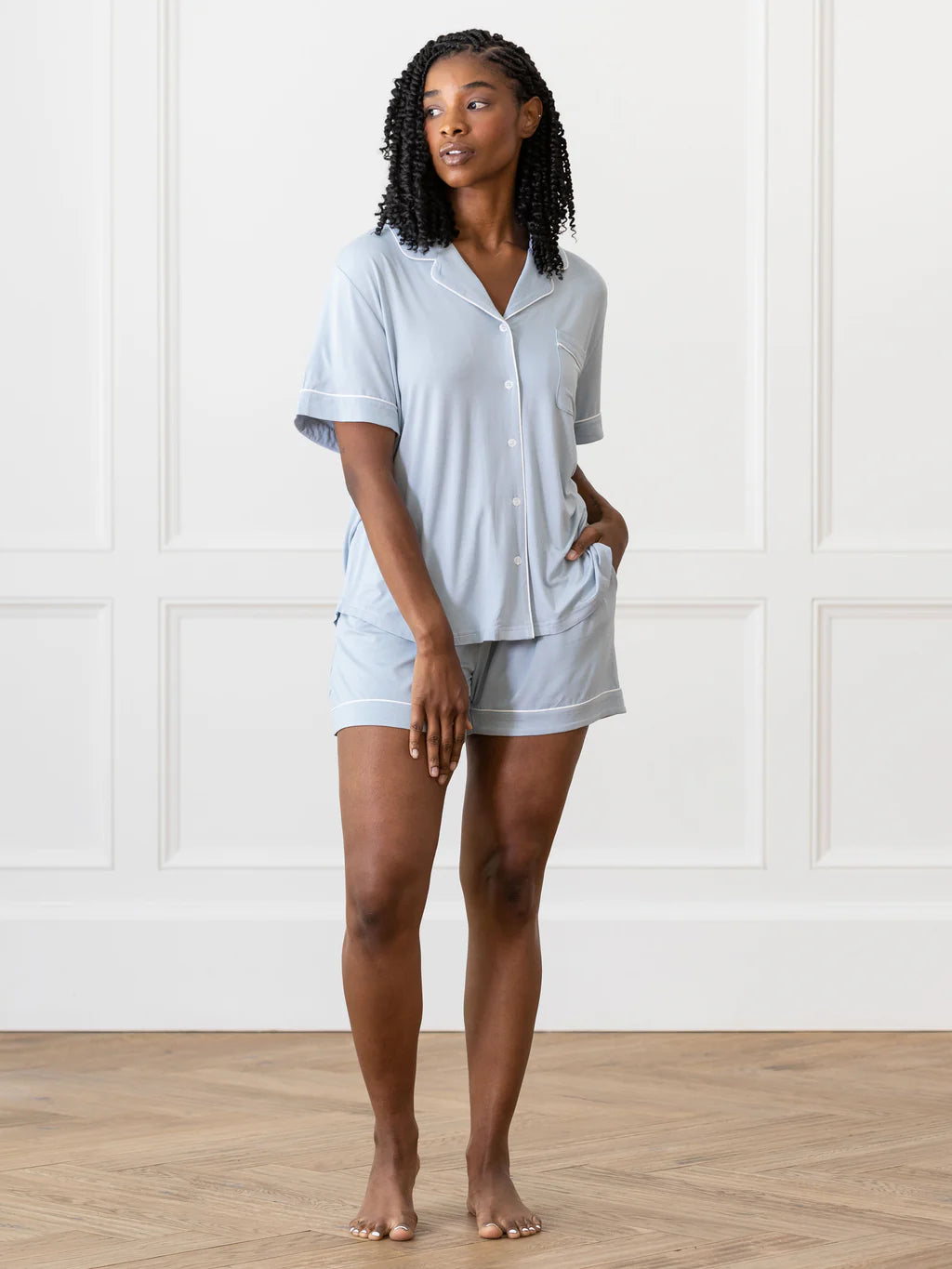 Short Sleeve Stretch-Knit Bamboo Pajama Set