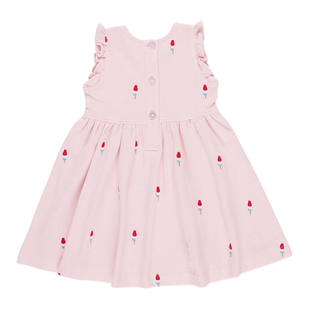 Girls Kelsey Dress - Pink Rocket Pop Embroidery