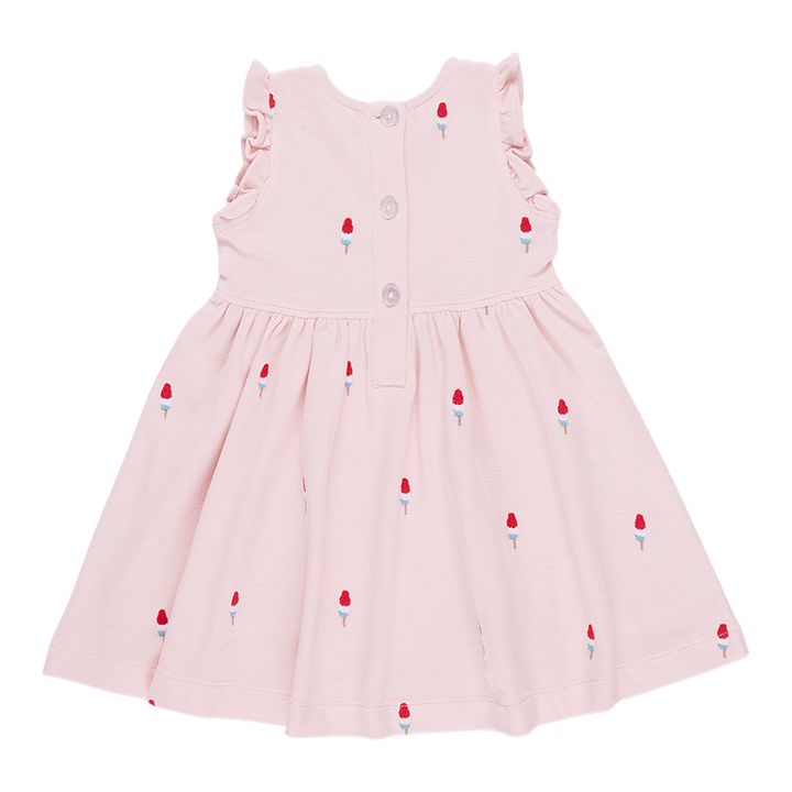 Girls Kelsey Dress - Pink Rocket Pop Embroidery