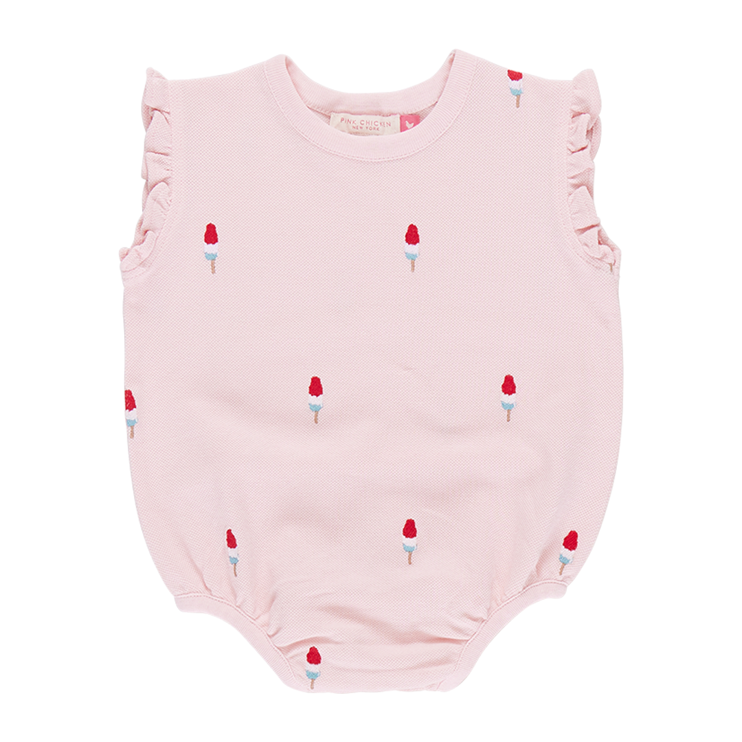 Baby Girls Phoebe Bubble - Pink Rocket Pop Embroidery