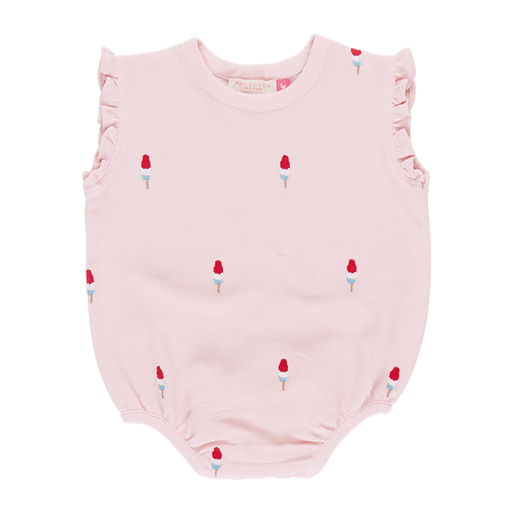 Baby Girls Phoebe Bubble - Pink Rocket Pop Embroidery