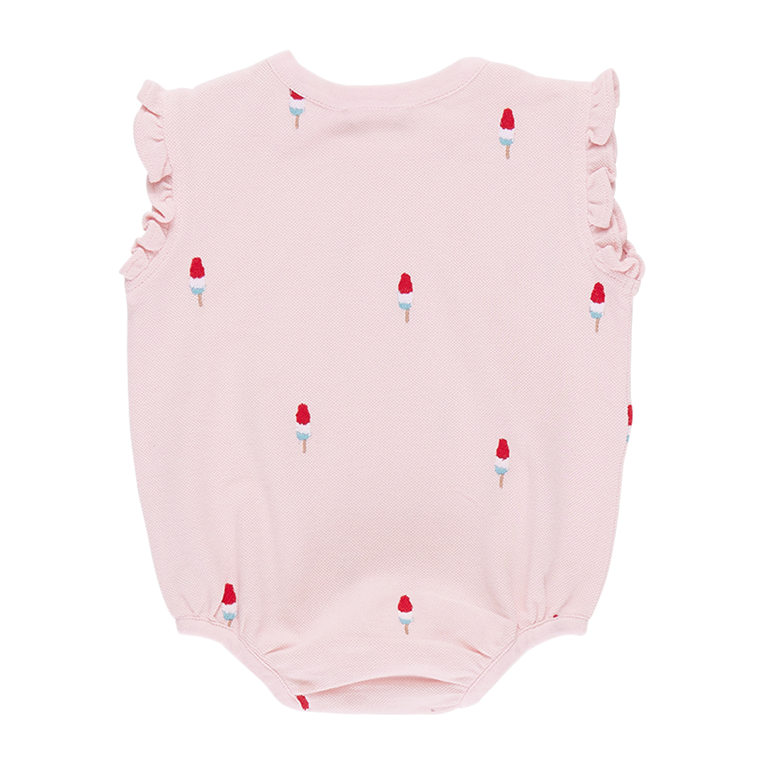 Baby Girls Phoebe Bubble - Pink Rocket Pop Embroidery