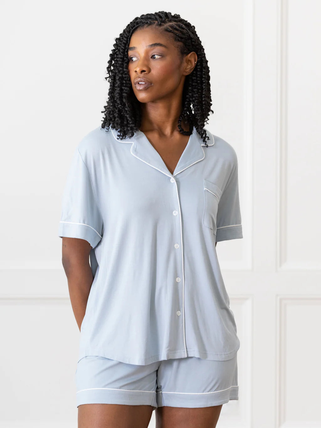 Short Sleeve Stretch-Knit Bamboo Pajama Set