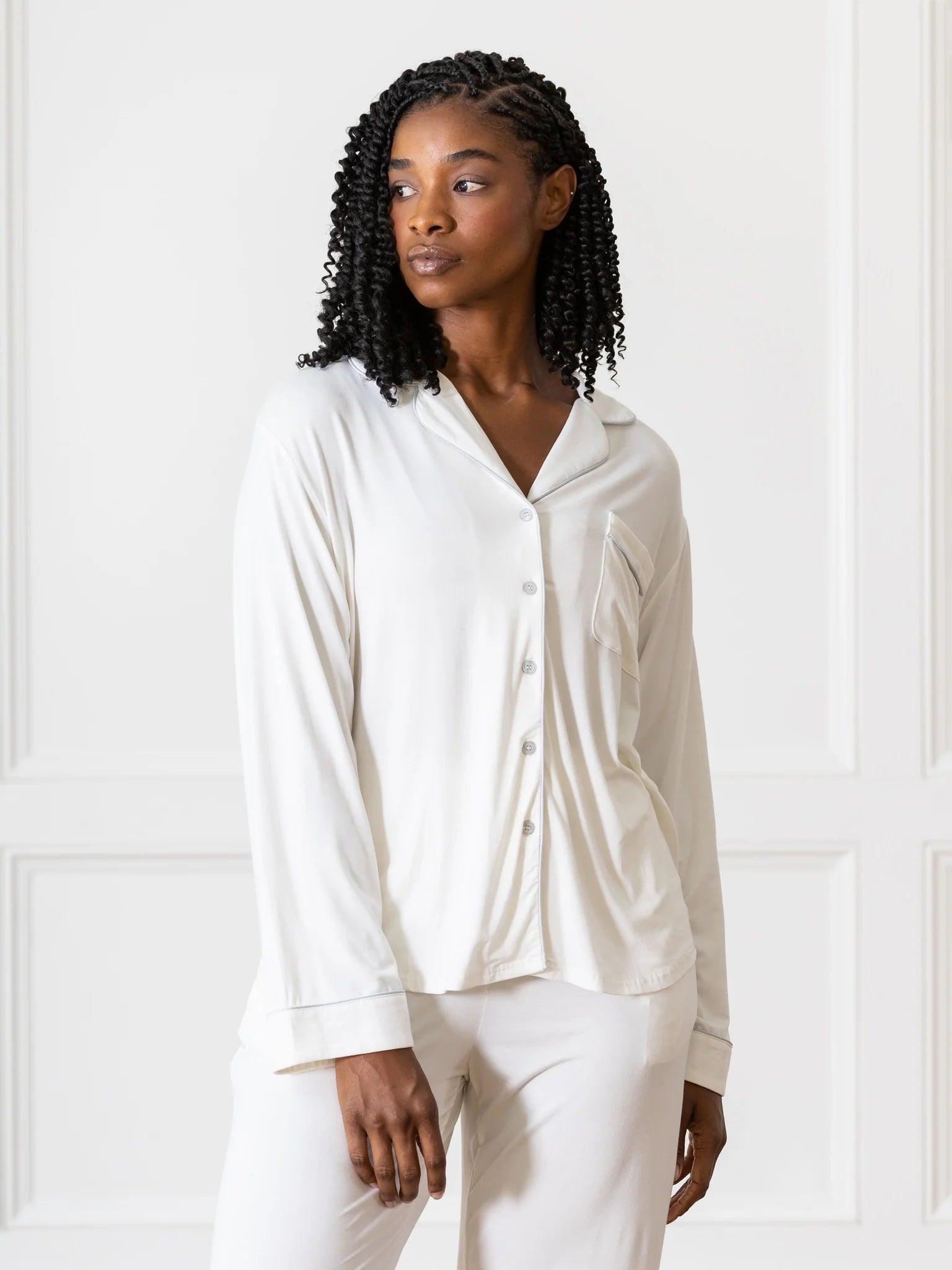 Long Sleeve Stretch-Knit Bamboo Pajama Set