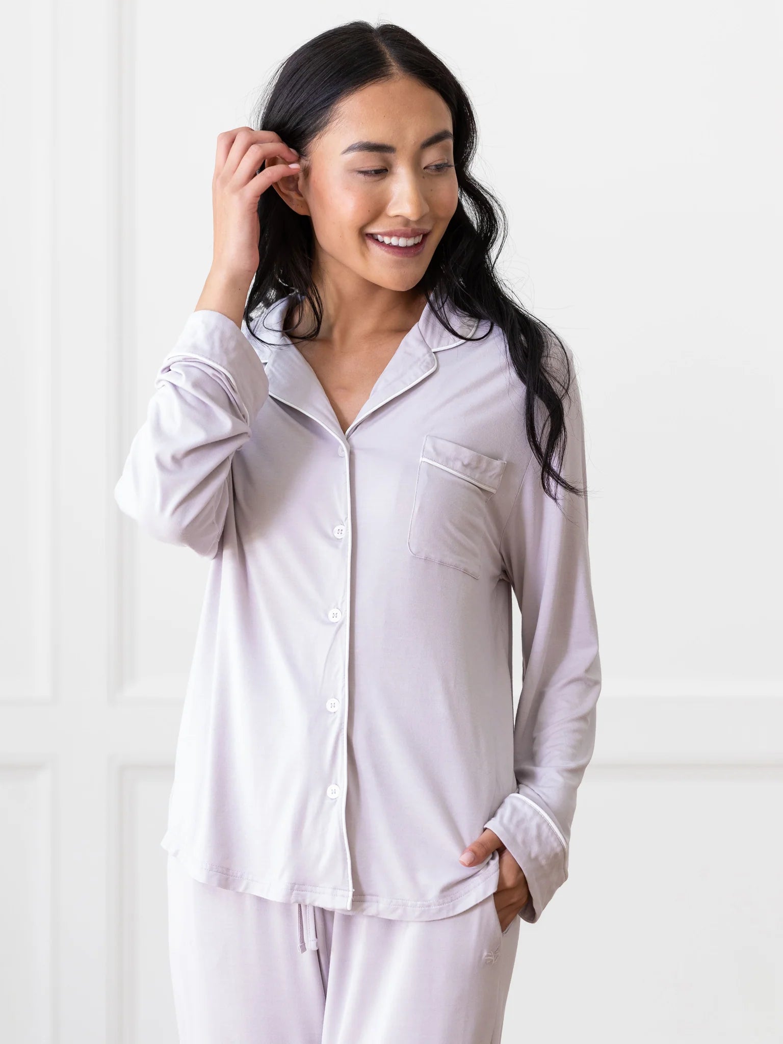 Long Sleeve Stretch-Knit Bamboo Pajama Set