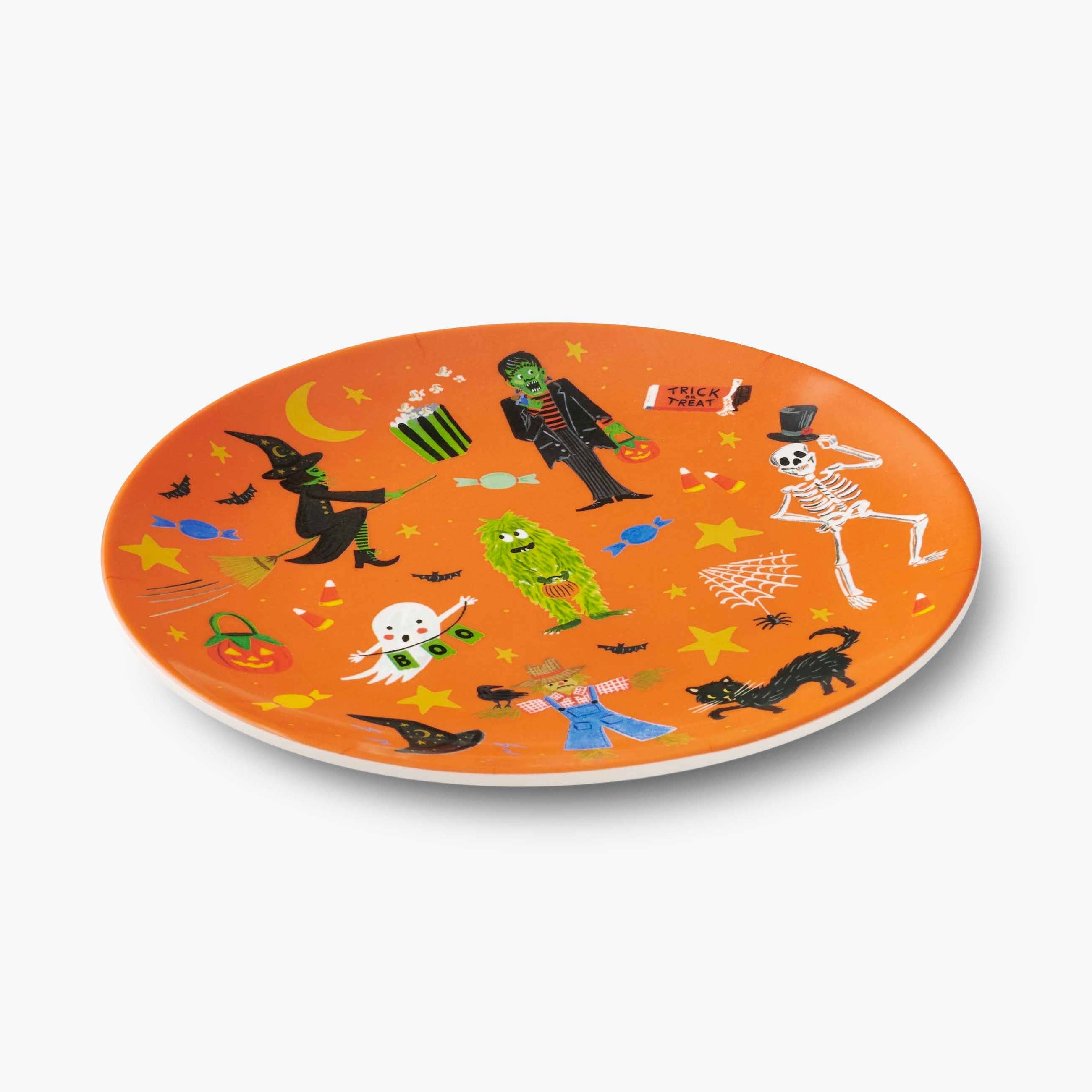 Halloween Parade Melamine Assorted Dessert Plates