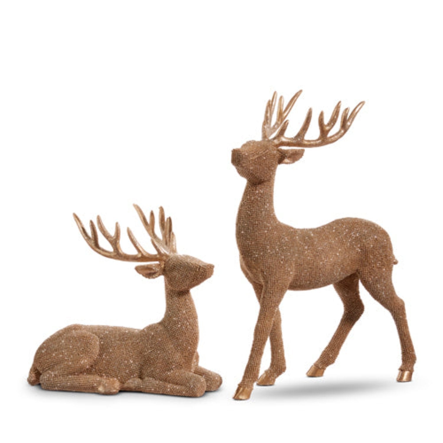 15.25" Bronze Glittered Deer