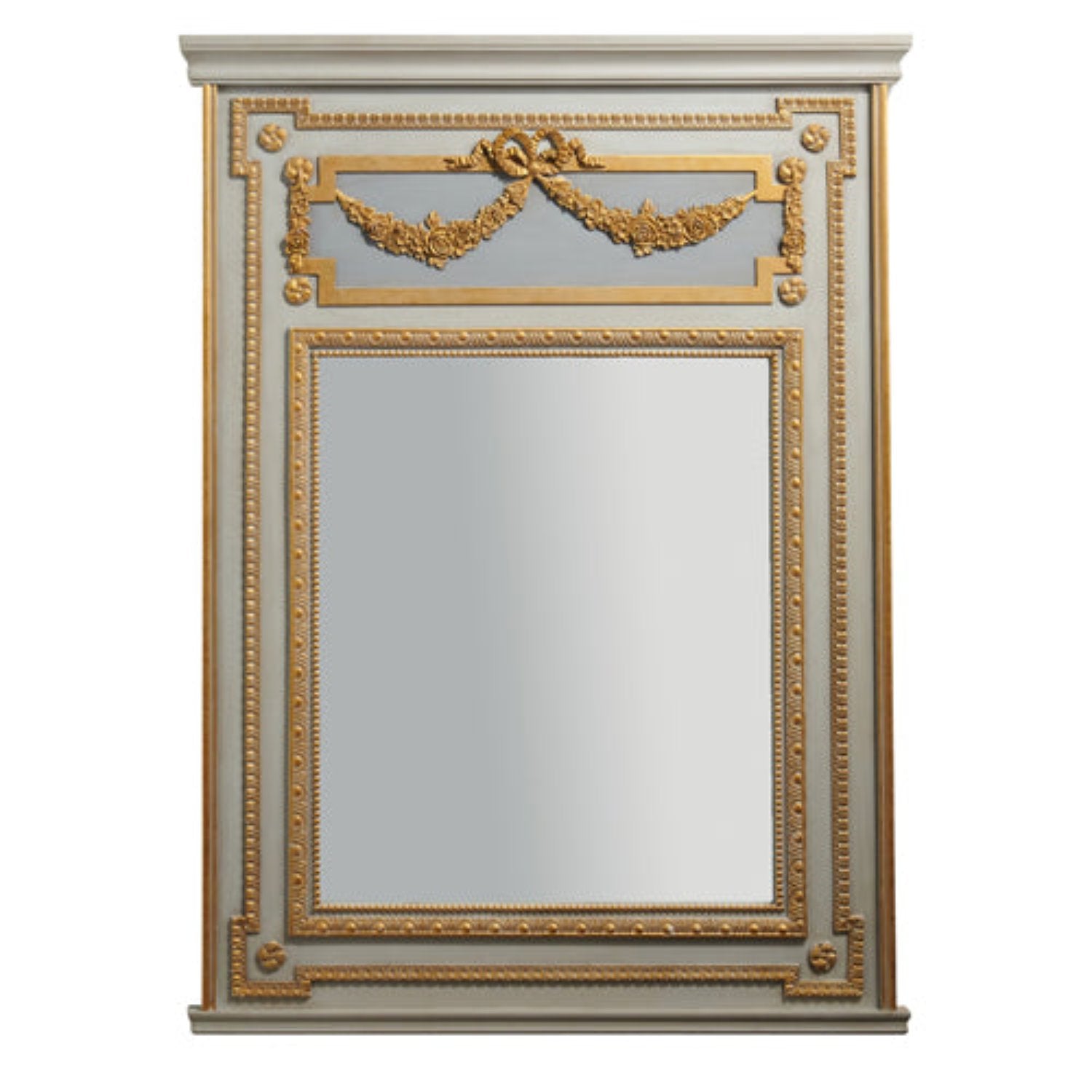 48" Distressed Wood Framed Wall Mirror